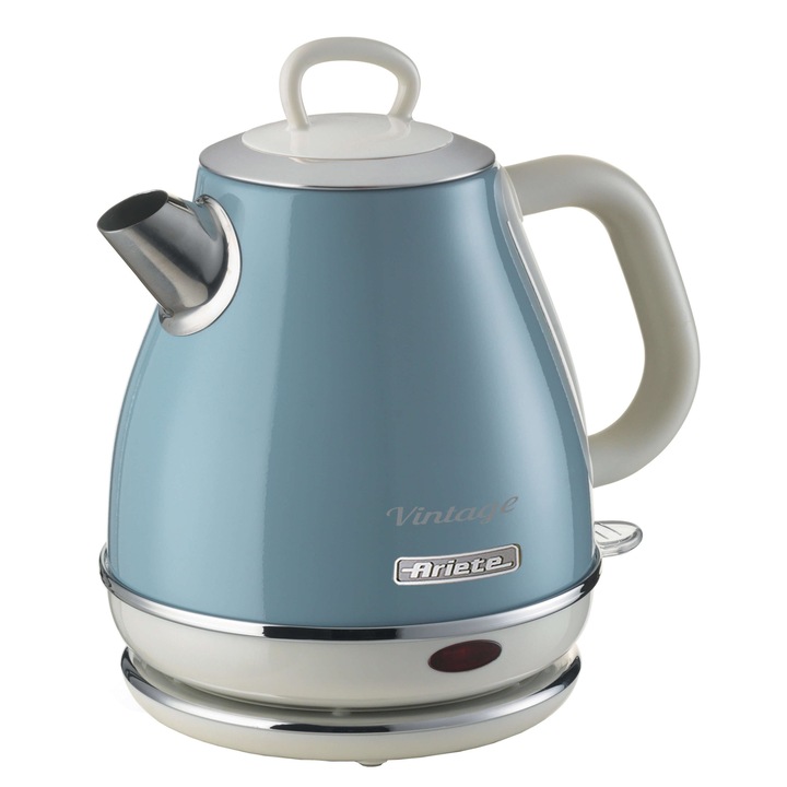 Fierbator electric, Ariete 2868/05 Kettle Piccolo, Metal, 1630W, 1L, Oprire automata, Albastru