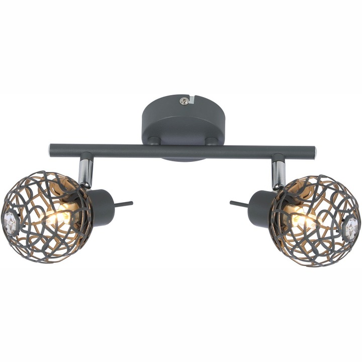 Plafoniera vintage 2 becuri G9 BOLT 56628-2 Globo