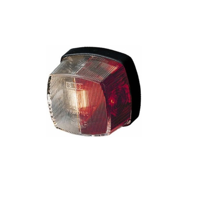 Габаритна лампа, съвместима с C5W, бяло/червено, 62x62 мм
