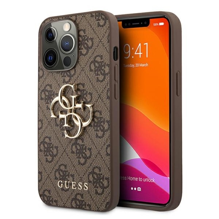 Кейс за iPhone 13 Pro Max Guess 4G Big Metal Logo кафяв