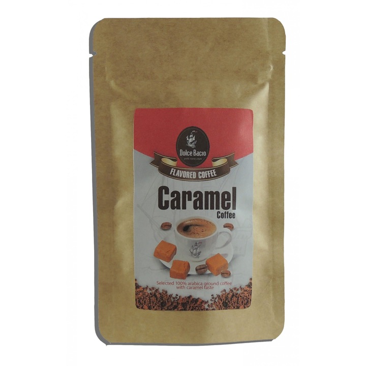 Cafea boabe cu aroma de Caramel Dolce Bacio 100 g