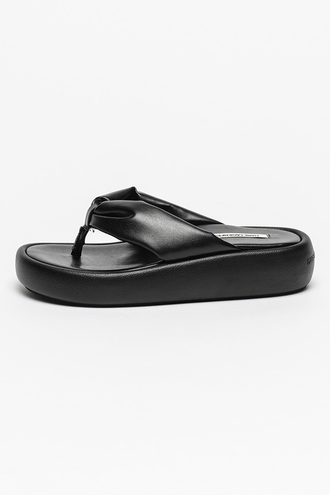 Karl Lagerfeld, Papuci flip-flop de piele ecologica Laguna, Negru, 36