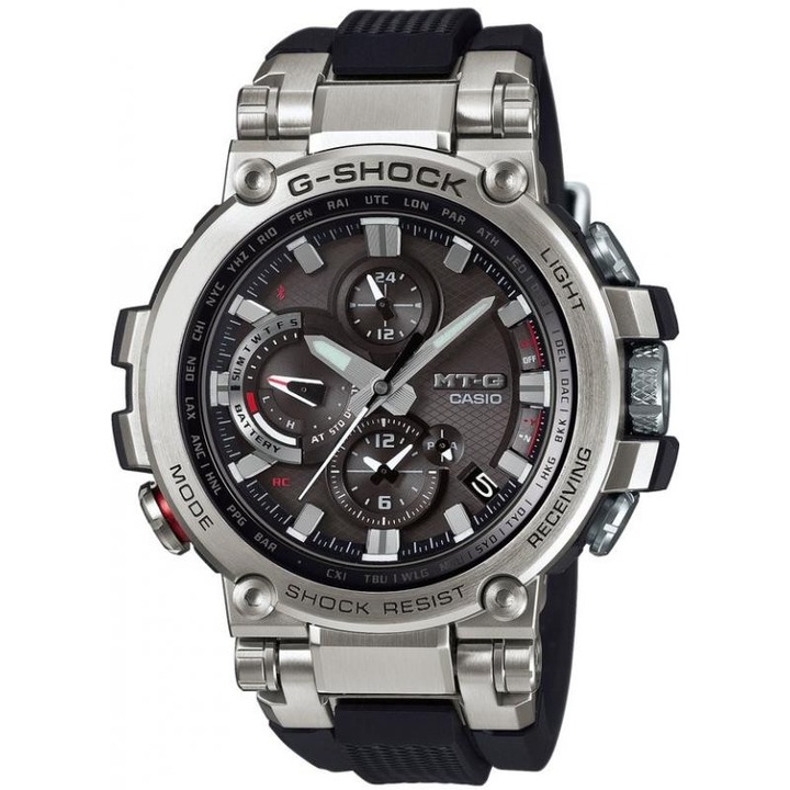 CASIO óra, G-SHOCK MTG-B1000-1AER, acél, ezüst