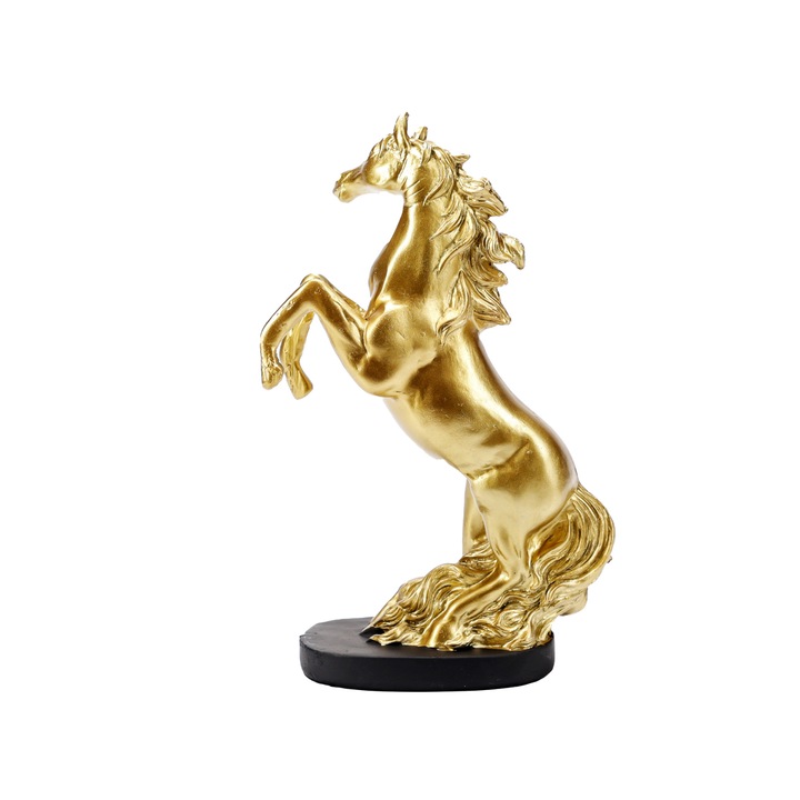 Фигурка от смола, Кон Злато, Злато, 23 см