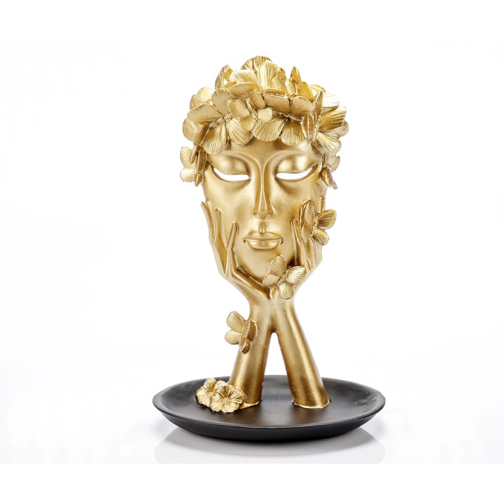 Statueta din rasina, Crown Gold, Auriu, 27 cm