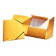 Esselte Lux Еластична картонена папка А4, жълта