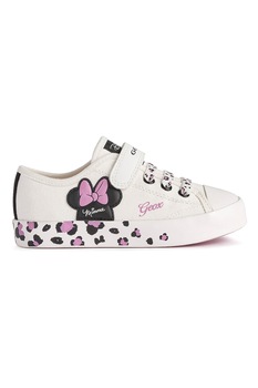 Geox - Vászoncipő Minnie egeres foltrátéttel, Fukszia/Krémszín/Fekete