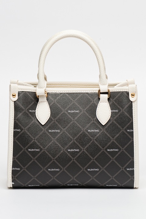 Valentino Bags, Keresztpántos műbőr táska logóval, Fekete