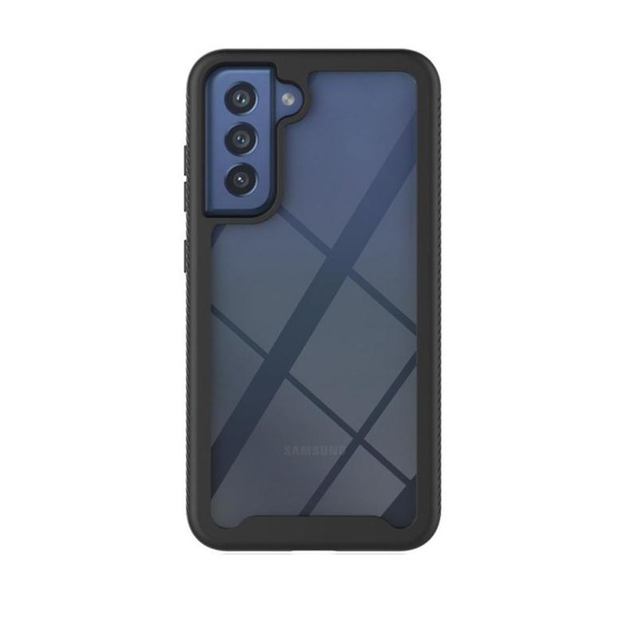 Защитен калъф 360 градуса TECH-PROTECT, съвместим със Samsung Galaxy S21 FE 5G, Защита на дисплея, Черен