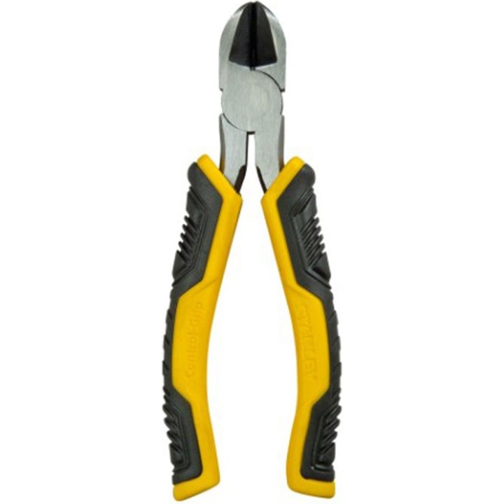 Cleste de taiere diagonala Stanley STHT0-74362 Dynagrip, 150mm, constructie robusta: fabricat din otel forjat pentru rezistenta si durabilitate, rezistent la coroziune, manere ergonomice din bi-material cu trei zone pentru confort si control