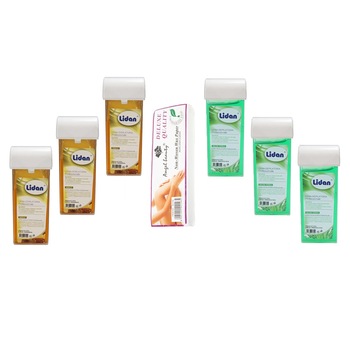 Set 6 buc ceara epilat 100 ml + Benzi epilat ( 100 buc ) Set 6 buc ceara epilat 100 ml + Benzi epilat ( 100 buc )