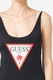 Guess, Costum de baie intreg cu imprimeu logo, Negru, S