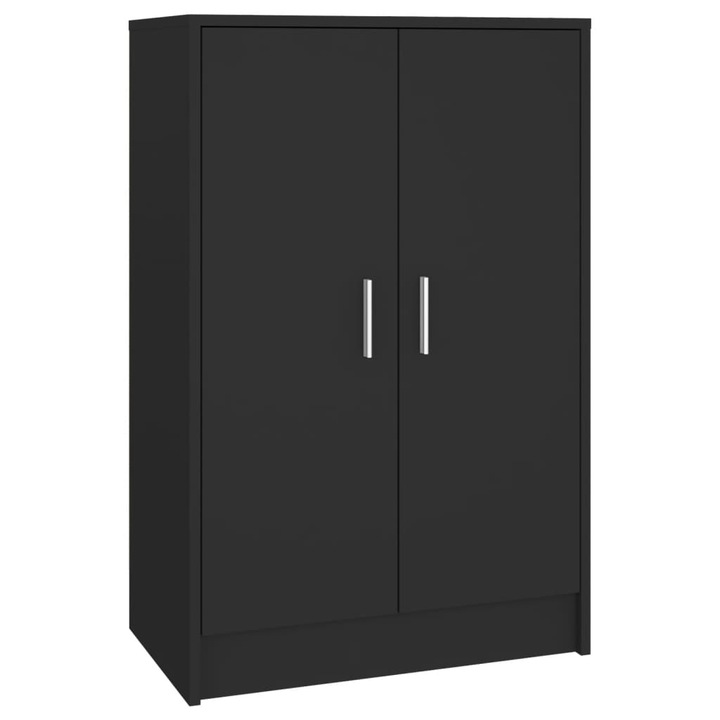 vidaXL fekete forgácslap cipősszekrény 60 x 35 x 92 cm 808928