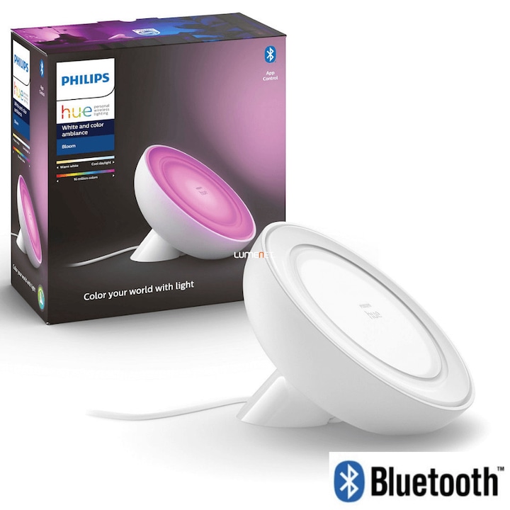 Philips Hue Bloom Bluetooth asztali lámpa fehér 1x7,1W 2000-6500K Hue White Color Ambiance