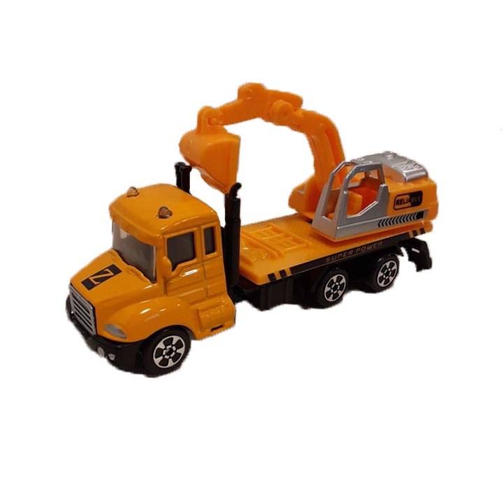 Excavator pentru baieti Midex BF030-A, Portocaliu