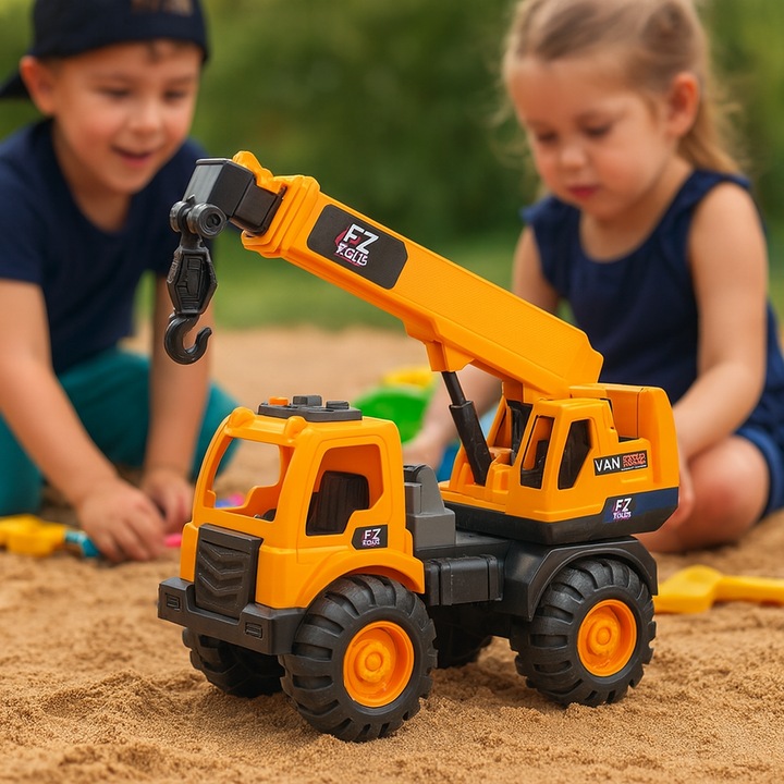 Masina macara cu brat de ridicare, Galben