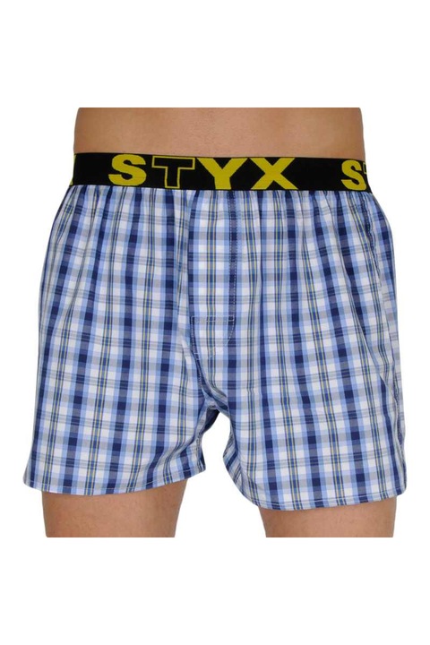 Pantaloni scurti Styx, 100% Bumbac, Bleumarin/Alb
