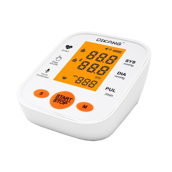 Elektronikus kar vérnyomásmérő, precíziós vérnyomásmérés, ellenálló fújtatók, hangvezérlési lehetőségek, LCD kijelző, DIKANG