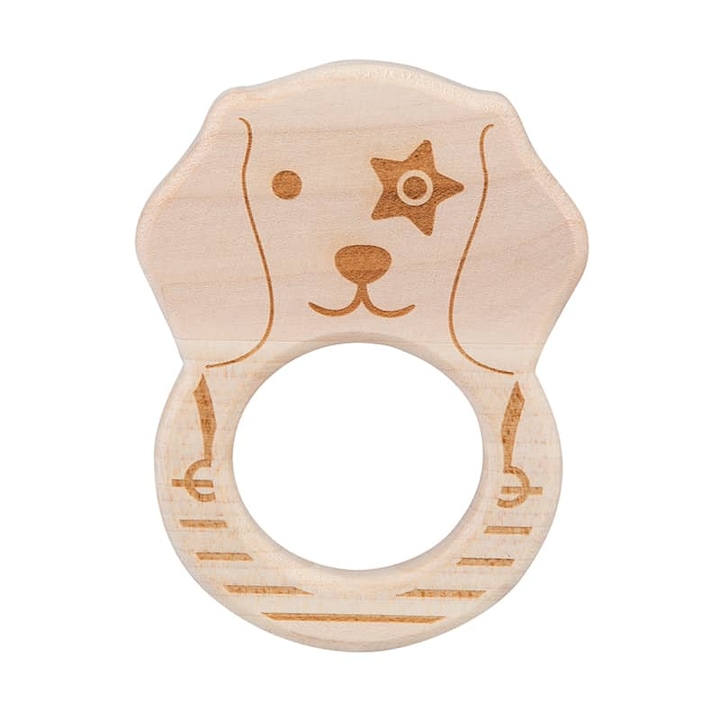 Играчка за зъби Dog Lobito, кленово дърво, естествено, 8,5 × 9,5 × 1 cm