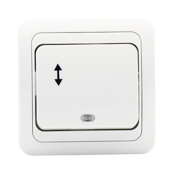 Intrerupator 2M cap-scara ST alb Eco Premium