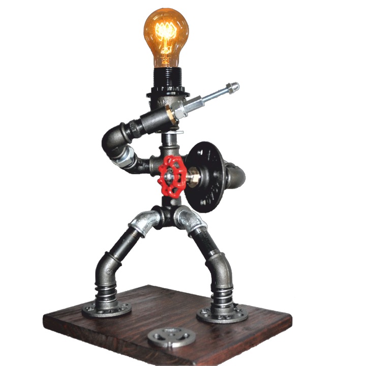 Lampa gladiator 1x40 W, 25x20x30 cm, steampunk