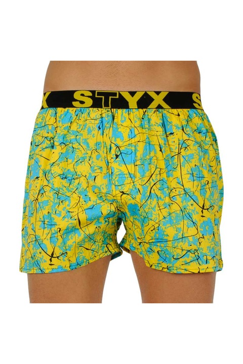 Boxeri barbati, Styx Classic B1156, Bumbac, M, Galben/Albastru
