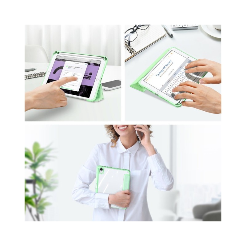 Husa Smartcase Tableta Duxducis Toby Compatibila Cu Ipad 6 Mini 2021, Sleep / Wake, Suport Pen, Verde