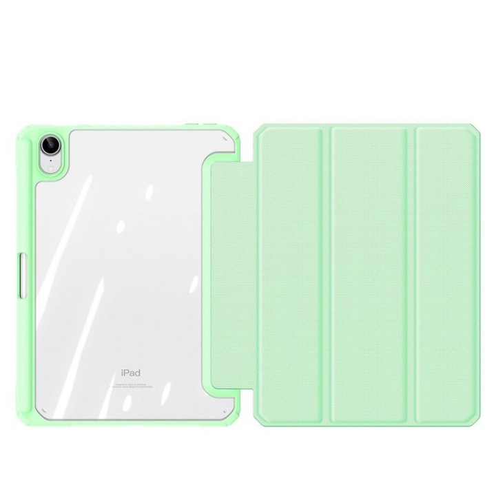 Husa Smartcase Tableta Duxducis Toby Compatibila Cu Ipad 6 Mini 2021, Sleep / Wake, Suport Pen, Verde