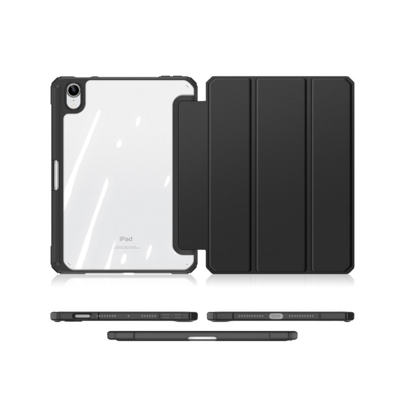 Husa Smartcase Tableta Duxducis Toby Compatibila Cu Ipad 6 Mini 2021, Sleep / Wake, Suport Pen, Negru