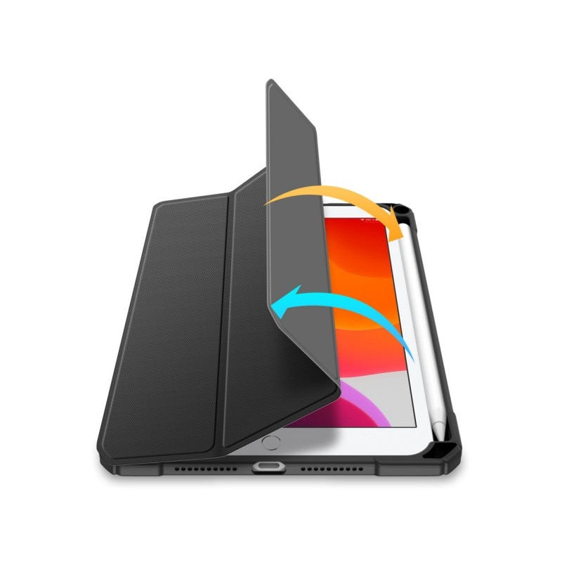 Husa Smartcase Tableta Duxducis Toby Compatibila Cu Ipad 6 Mini 2021, Sleep / Wake, Suport Pen, Negru