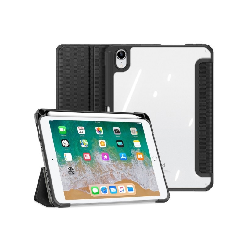 Husa Smartcase Tableta Duxducis Toby Compatibila Cu Ipad 6 Mini 2021, Sleep / Wake, Suport Pen, Negru