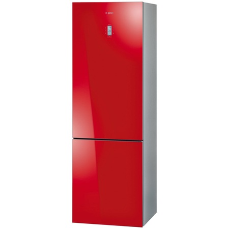 Combina frigorifica ColorGlass No Frost Bosch KGN36SR31, 285 litri, Clasa A++, 185 cm, Sticla rosie