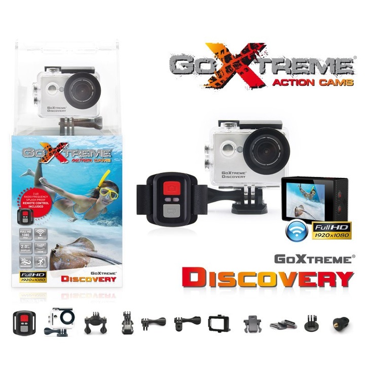 GoXtreme Discovery, 4K, WiFi, Scufundare 30m +32GB 100MB/s mSD PNY