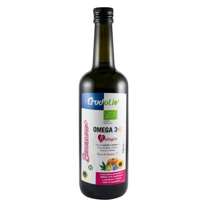Ulei Omega 3-6 Bio Crudolio 750ml