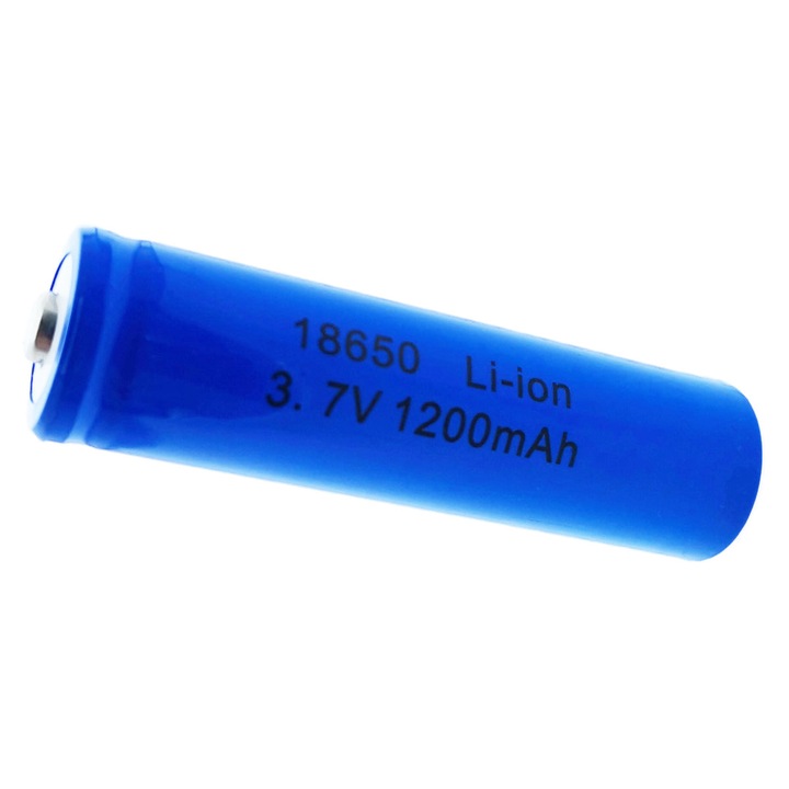 Acumulator 18650, Li-ion, 3.7V 1200mAh, albastru