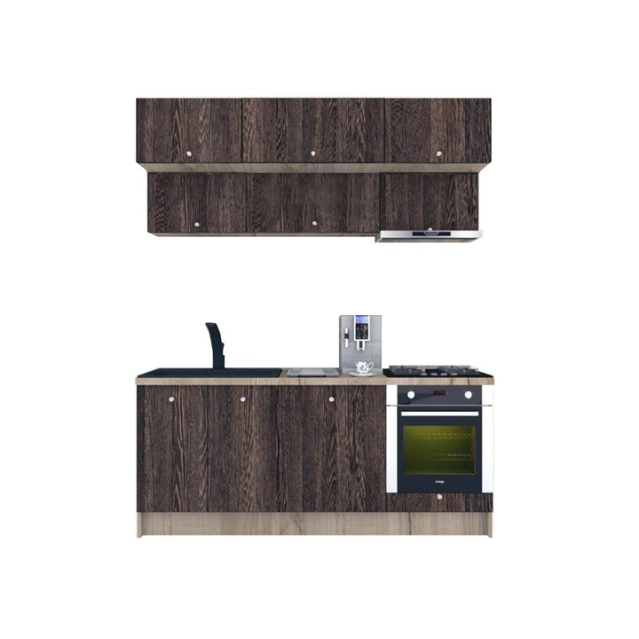 Set Bucatarie Genarom Zone PAL 200, 200 x 243 x 60 cm, K002 / Decor 7648