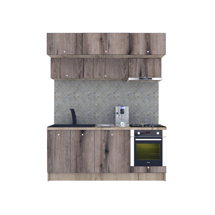 Set Bucatarie Genarom Zone PAL 200, 200 x 243 x 60 cm, K002 / Decor K366