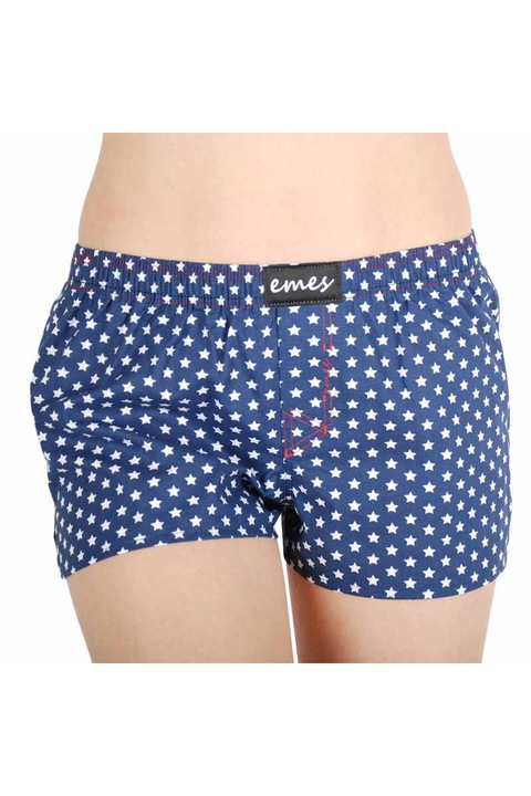 dama, Emes, Bumbac, Alb/Albastru