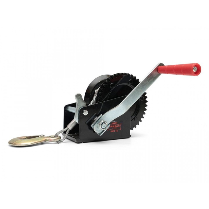 Troliu portabil, 1600 lb / 725 kg, 10 m, DRAGON WINCH - cablu otel