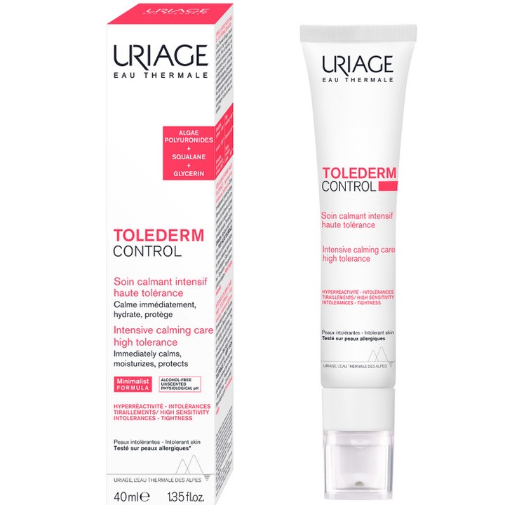 Успокояващ крем Uriage Tolederm Control, Лека текстура, 40 мл
