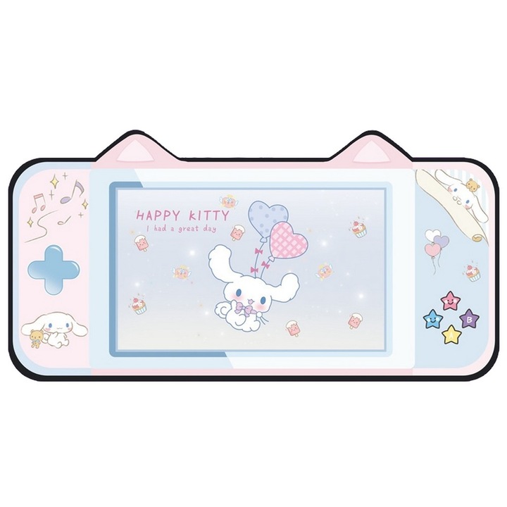 MousePad WPOWER Profesional pisica 800x400x3mm, Happy Kitti White