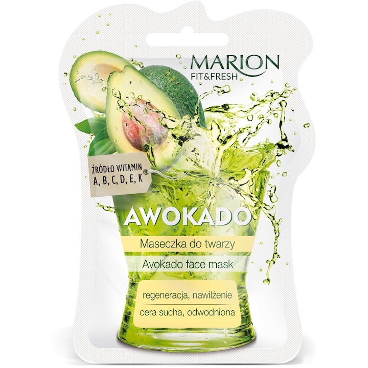 Masca de fata MARION, Avocado, Pentru piele uscata, deshidratata, 7.5 ml