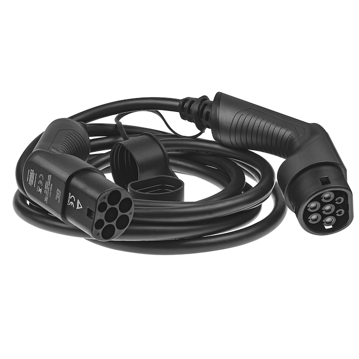 Кабел за зареждане Green Cell GC type 2, 11 kW, За EV / PHEV зареждане, 5 м