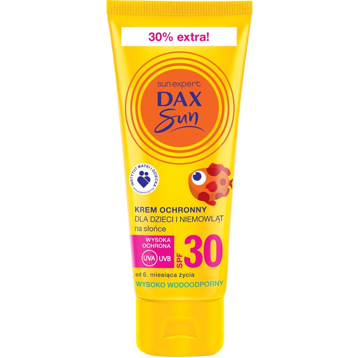 Crema solara, Dax Cosmetics, SPF 30, Pentru copii/bebelusi, 75 ml
