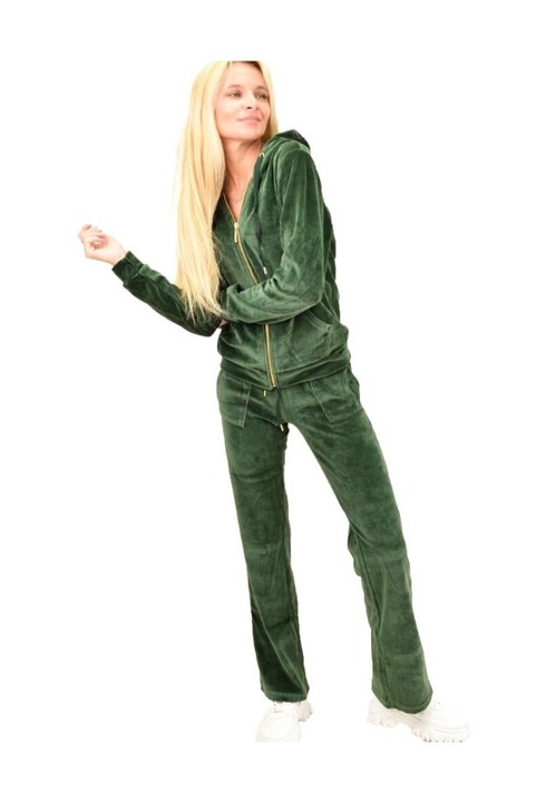 Trening dama, Catifea, Verde, XL