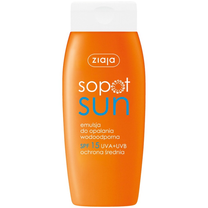 Test- és arcápoló krém fényvédővel, vízálló Ziaja, Sopot Sun, SPF 15, 150 ml