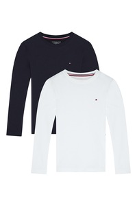 Tommy Hilfiger, Bluza polo cu logo brodat, Alb, 164 CM - eMAG.ro