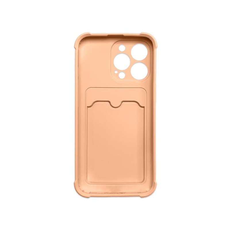 Husa Spate Upzz Woz Card Armor Compatibila Cu iPhone 13 Pro Max, Colturi Intarite, Suport Card, Protectie La Camera, Roz