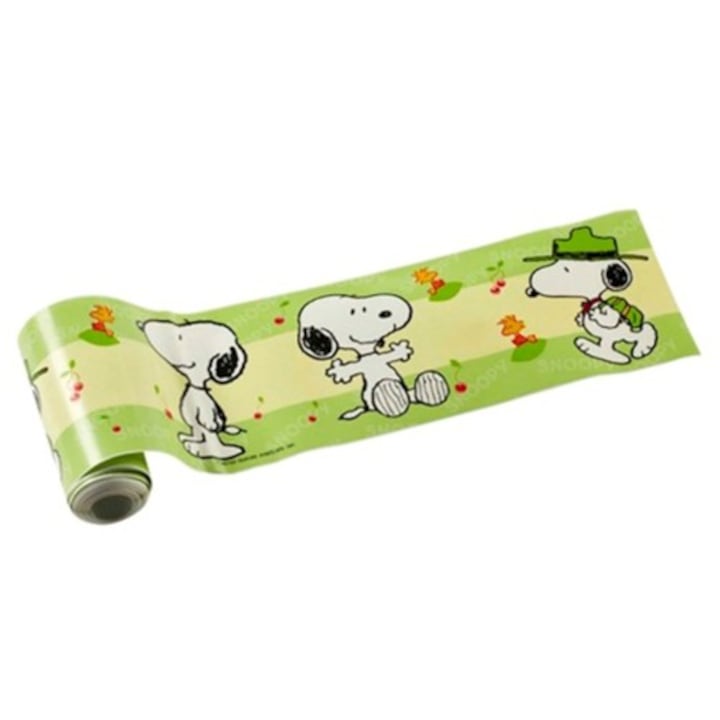 Snoopy fali bordűr, díszítő tapéta csík gyerekszobába