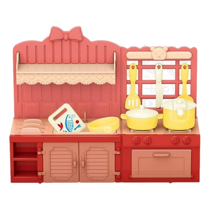 Set mini bucatarie pentru copii cu blender si accesorii, roz